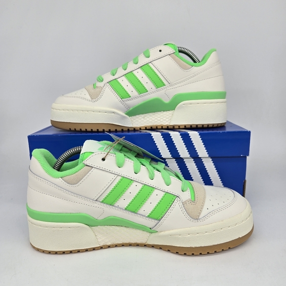 New Adidas Forum Bold Stripes 'White Green' Women's Shoes Size 6 - Picture 6 of 8